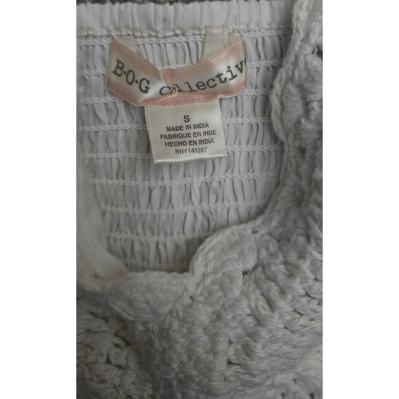 Crochet Lace Bralette Top With Adjustable Spaghetti Straps - S - Picture 4 of 4